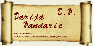 Darija Mandarić vizit kartica